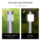 Lampe solaire borne en inox brossé, 27,8 cm, lot de 2 ou 4