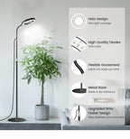 Lampadaire de croissance LED pour plantes à anneau unique, noir