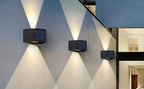 Applique murale solaire double faisceau blanc chaud, angle réglable