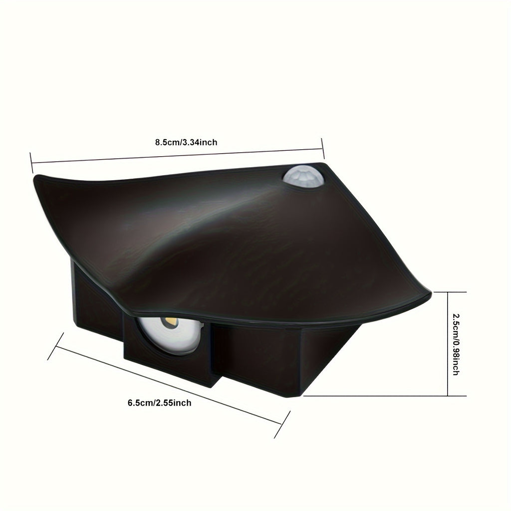 Applique murale LED à détecteur de mouvement, lot de 2 noires à piles