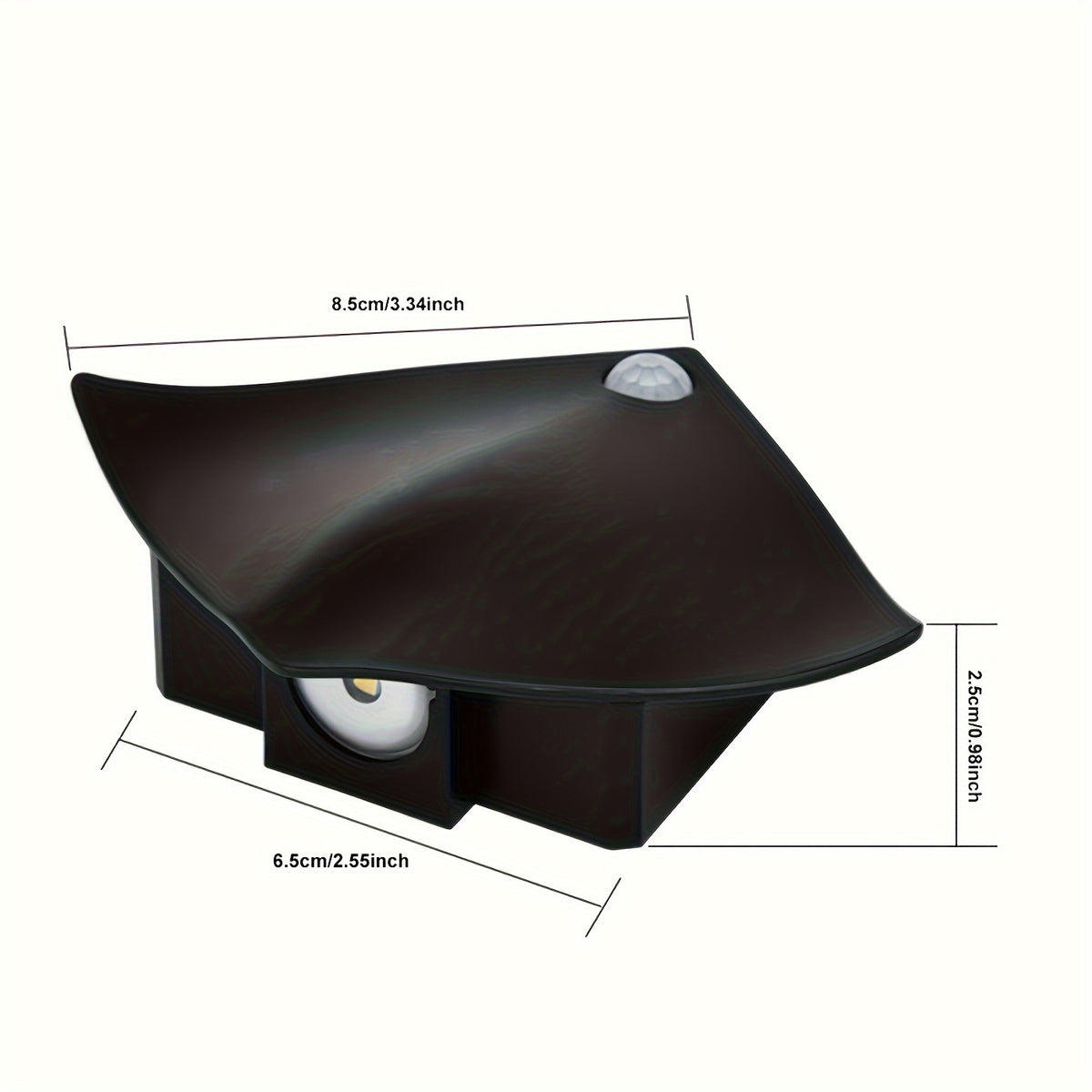 Applique murale LED à détecteur de mouvement, lot de 2 noires à piles