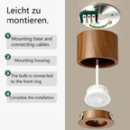 Lot de 4 spots LED en saillie orientables, cylindre en aluminium