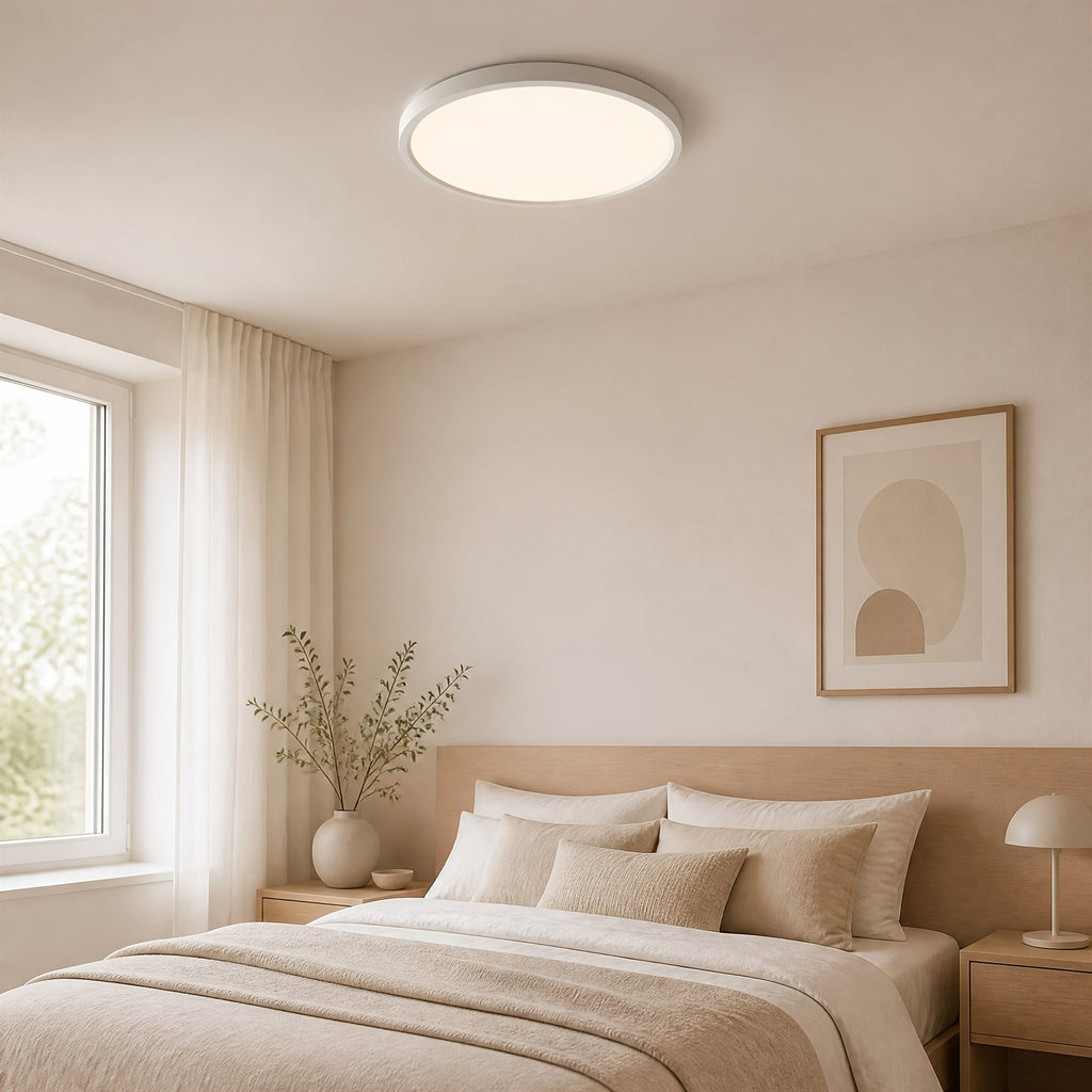 Plafonnier LED rond extra-plat Ø 50 cm, 3 teintes, lot de 2
