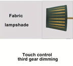 Lampe de table sans fil à abat-jour plissé vert ou crème, 40 cm
