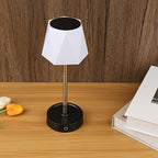Lampe de bureau LED sans fil à tige télescopique, abat-jour hexagonal