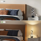 Lampe de bureau LED en double spirale, noire, blanche ou dorée