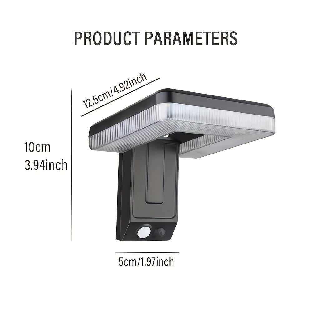 Applique solaire pliable à détecteur, tête rabattable à 120°
