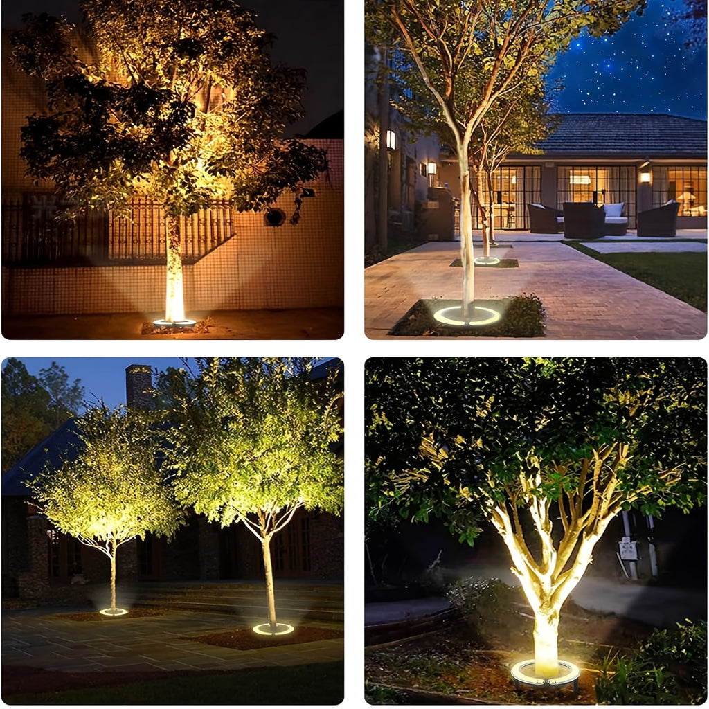 Spot extérieur en anneau LED pour tronc d'arbre, aluminium IP65