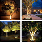 Spot extérieur en anneau LED pour tronc d'arbre, aluminium IP65