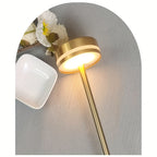 Lampe de table sans fil en métal à tête ronde, tactile 3 teintes