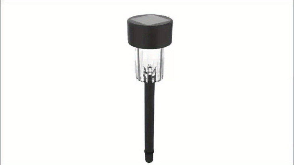Balise solaire de jardin noire, lot de 10, blanc chaud ou froid