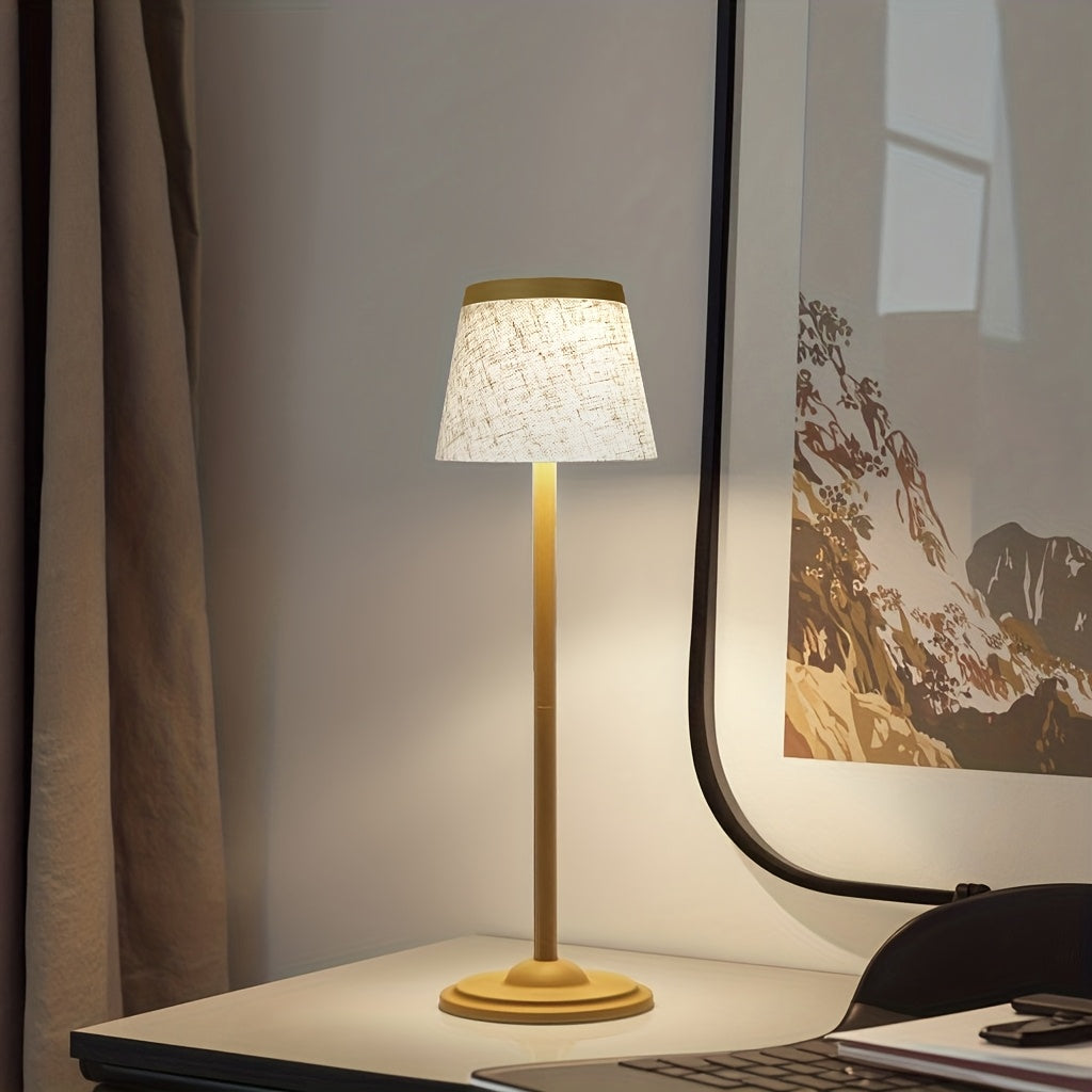 Lampe de table LED sans fil à abat-jour en tissu, 37,5 cm, 4 coloris