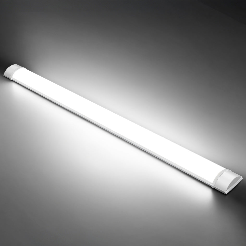 Réglette LED 120 cm 40 W blanc froid, à fixer au plafond ou au mur