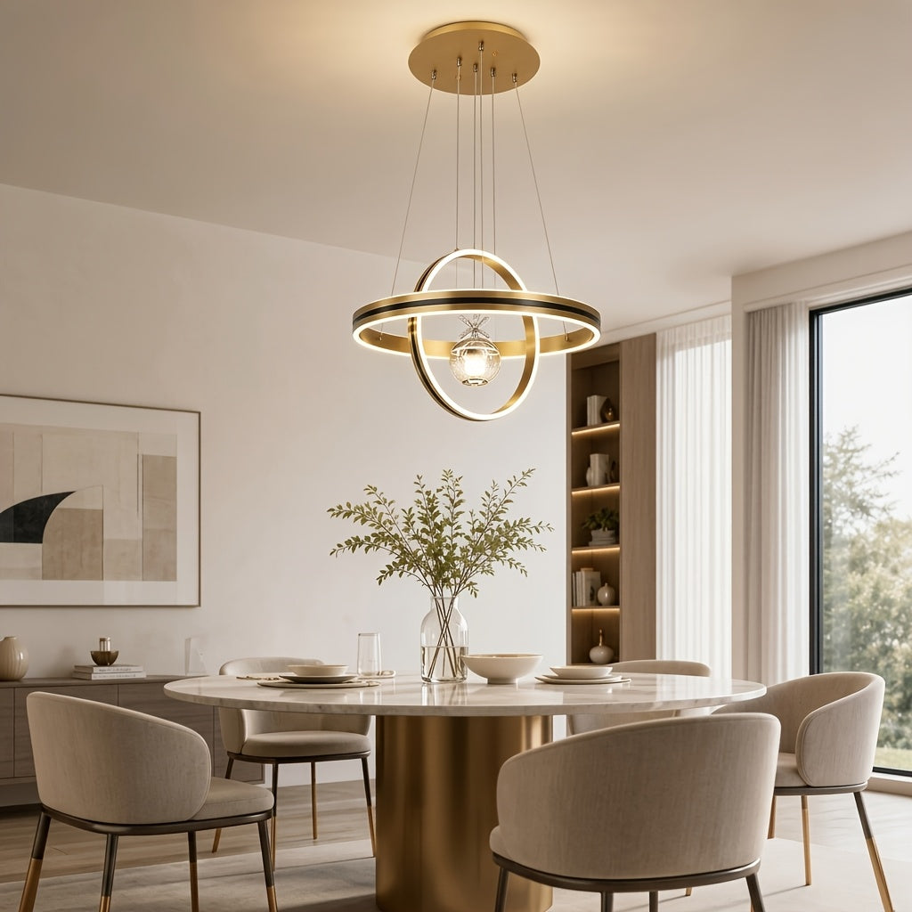 Un lustre planète pour chambre et coin repas