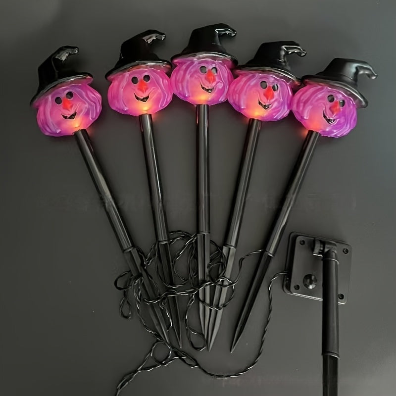Guirlande solaire de 5 momies lumineuses à planter pour Halloween