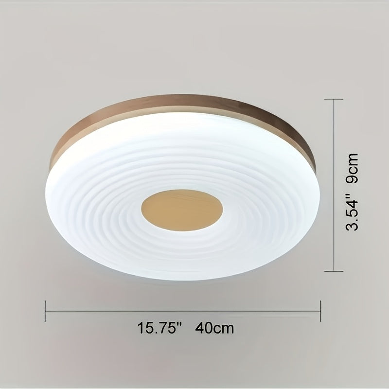 Plafonnier LED rond Ø 40 cm à télécommande, diffuseur ondulé