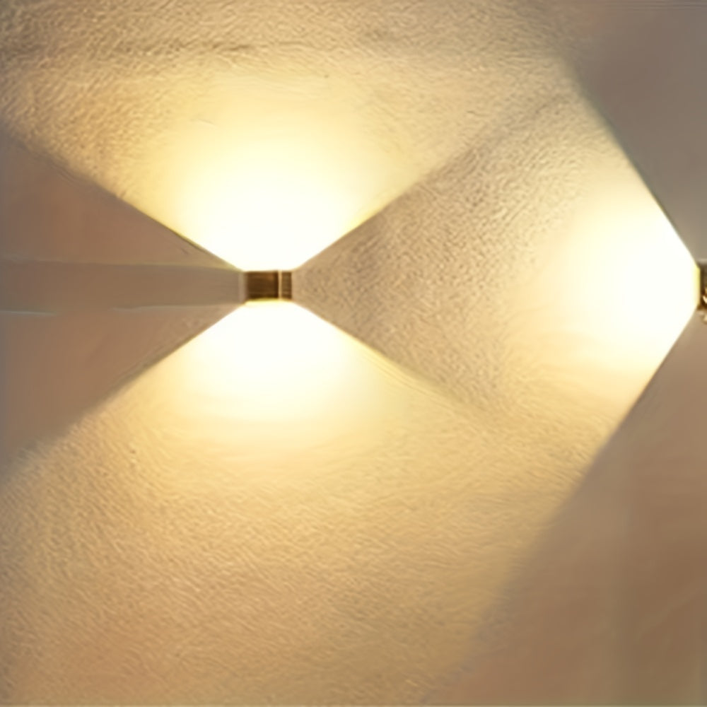 Applique murale solaire double faisceau blanc chaud, angle réglable