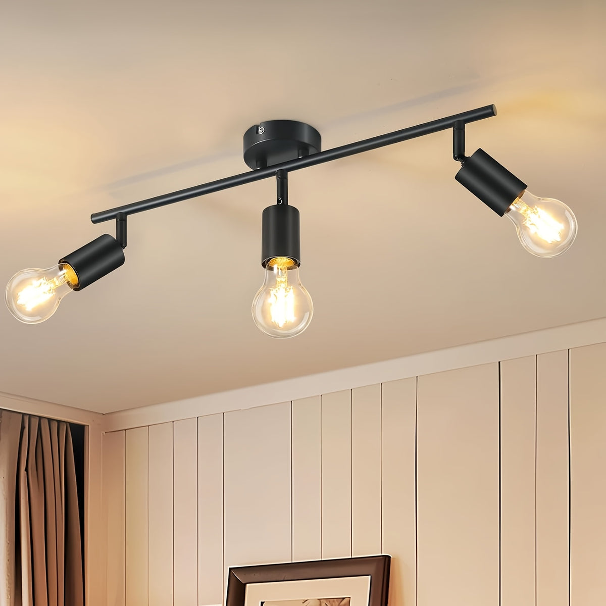 Rampe de douilles E27 orientables esprit atelier