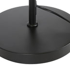 Lampadaire liseuse noir à potence et abat-jour tambour, 166 cm