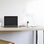 Lampe de bureau LED tactile à col flexible blanc, 14 LED à 5000 K