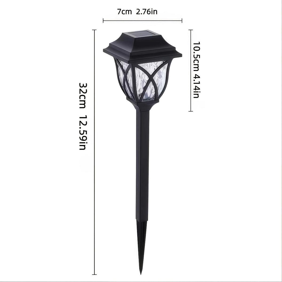 Lampe solaire à treillis de 32 cm, blanc chaud, froid ou multicolore