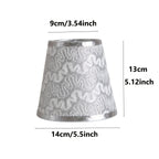 Lot de 2 petits abat-jour à pince, beige, argenté ou blanc, 14 cm