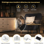 Barres LED à détecteur par 3 ou par 6, trois teintes et variateur