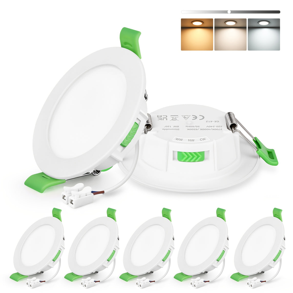 Spots de plafond pour cuisine ouverte et séjour