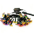 Guirlande solaire à piquets en forme de tortue, 10 ou 20 lumières