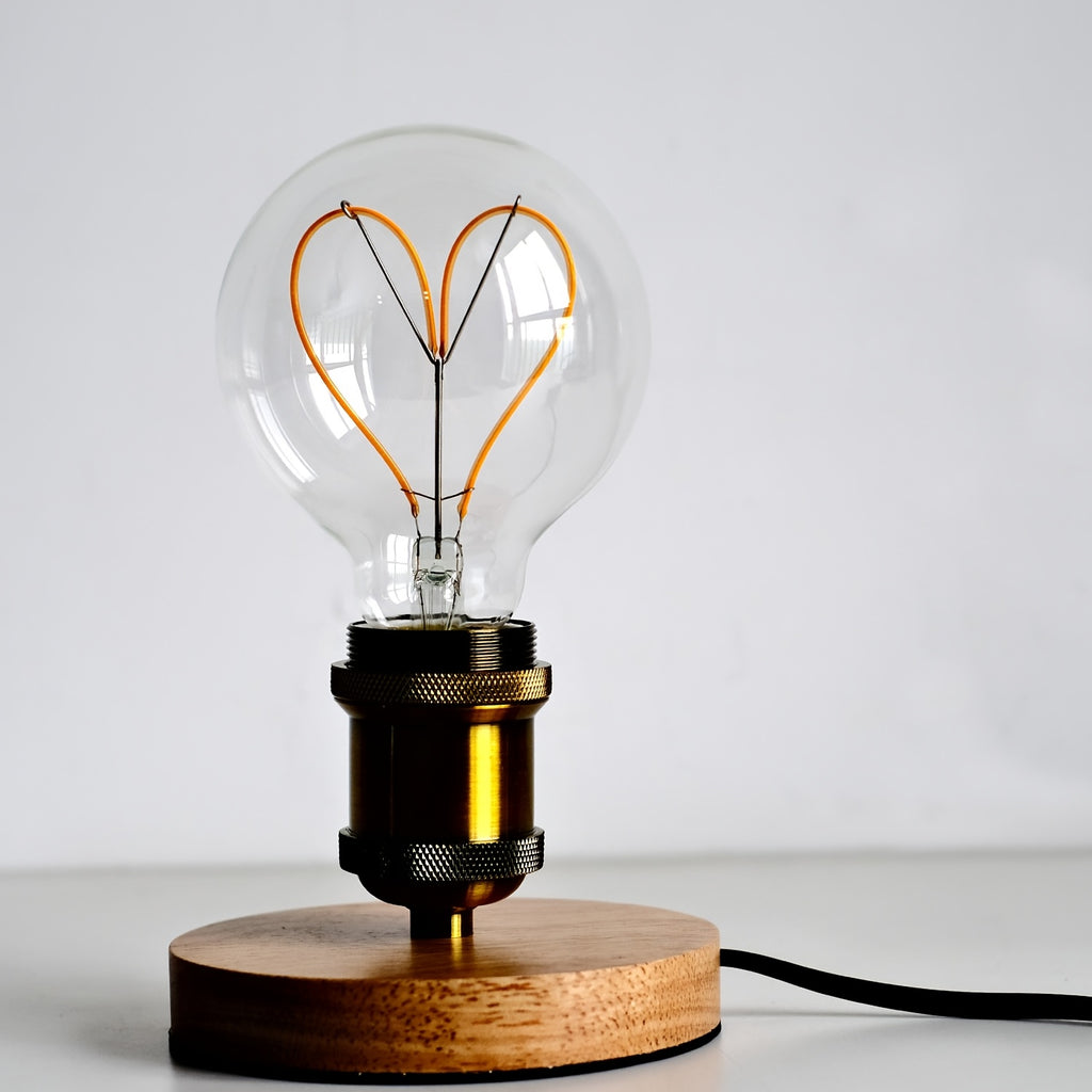 Ampoule LED filament en forme de cœur G95, culot E27, rétro