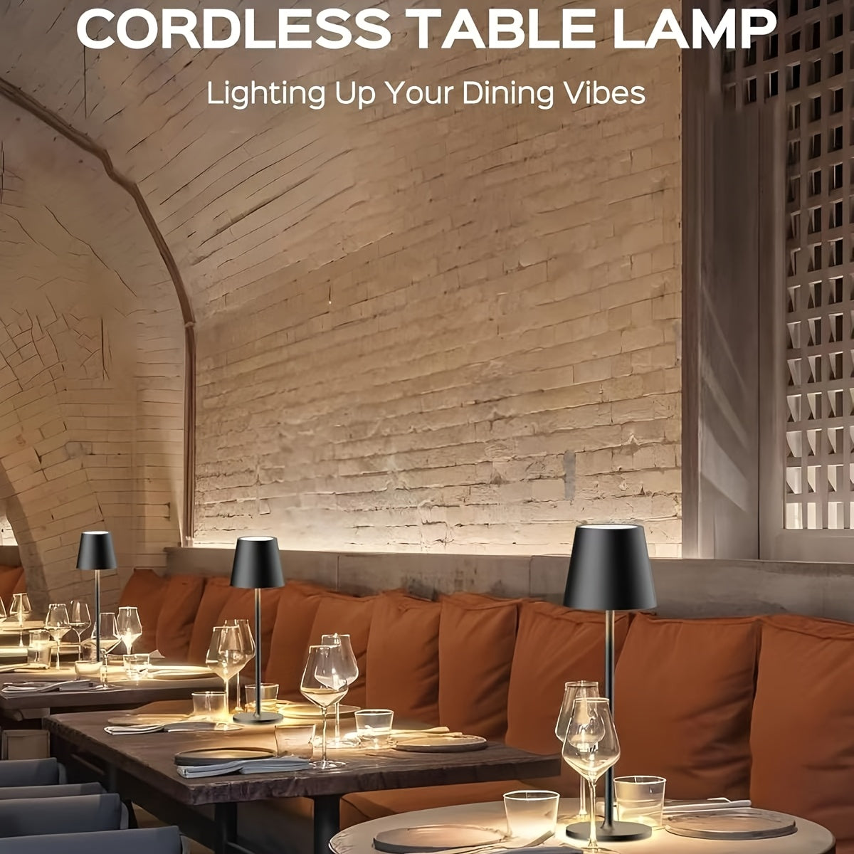 Lampe sans fil en aluminium mat à tige raccourcissable, 38 cm