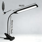Lampe à pince barre 96 LED noire pour manucure et dessin, col métal
