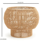 Abat-jour lanterne en cordelette torsadée naturelle, Ø 31 x H 22 cm