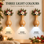 Applique vase LED à détecteur effet bois ou pierre, par 1 ou 2