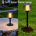 Lampe solaire 2 en 1 de table ou à piquer, effet flamme, IP44