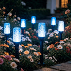 Guirlande solaire de piquets à bulles pour allée, 10 à 30 lumières