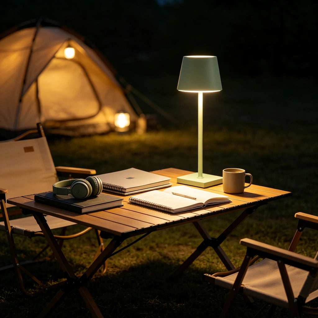 Lampe de table sans fil style bistrot, sept coloris mats