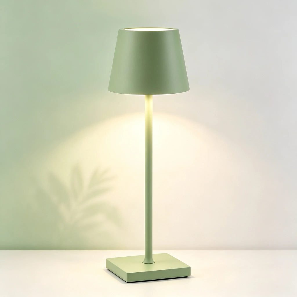 Lampe de table sans fil style bistrot, sept coloris mats