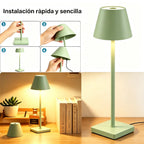 Lampe de table sans fil style bistrot, sept coloris mats