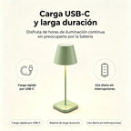 Lampe de table sans fil style bistrot, sept coloris mats
