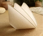 Lampe de chevet en céramique texturée, abat-jour conique en tissu