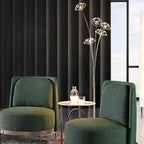 Lampadaire pissenlit en cristal et métal chromé, 3 ou 5 têtes