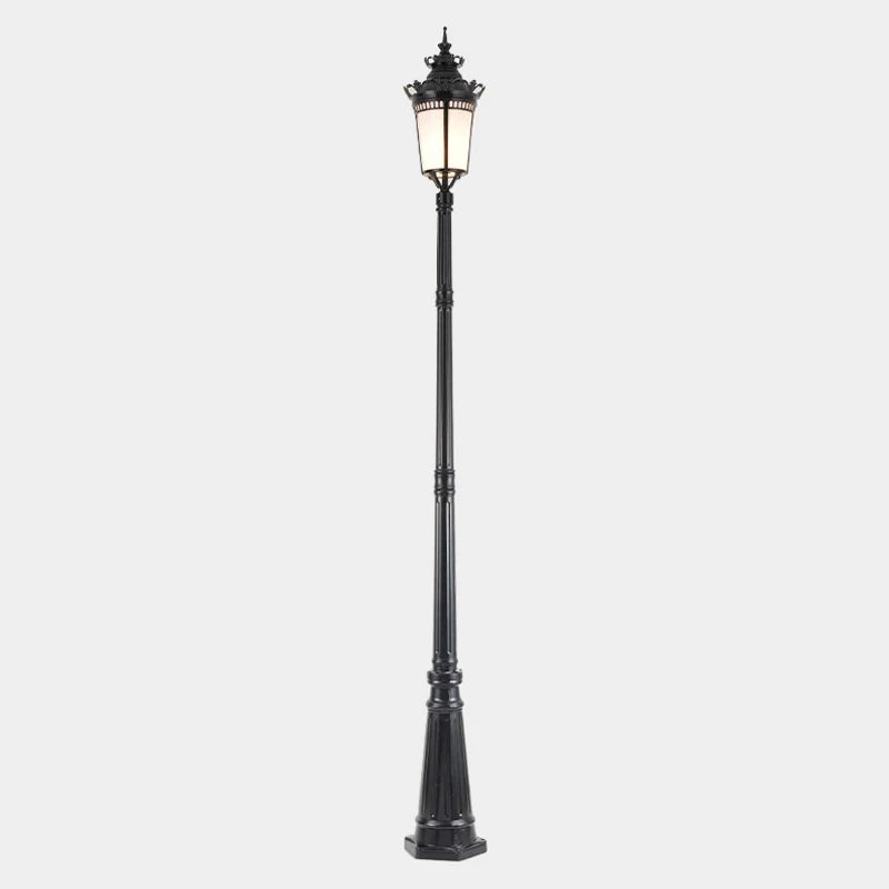 Lampadaire extérieur à l'ancienne en aluminium, 175 ou 220 cm