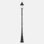 Lampadaire extérieur à l'ancienne en aluminium, 175 ou 220 cm
