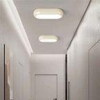 Plafonnier LED linéaire effet noyer, noir ou blanc, 30 à 120 cm
