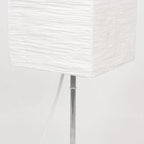 Lot de 2 lampadaires colonnes carrées en papier froissé blanc