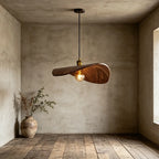Suspension chapeau en bois ondulé, Ø 39 à 85 cm, douille E27