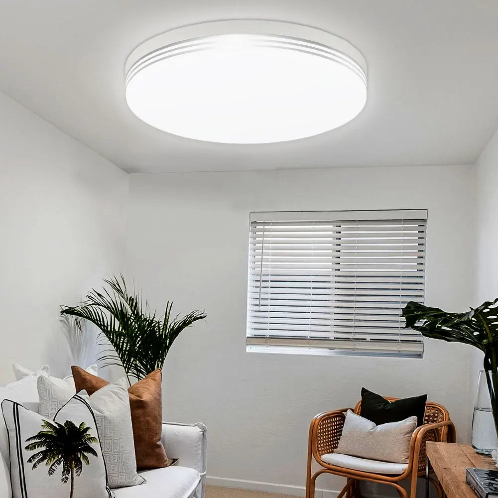 Plafonnier LED extra-plat rond ou carré, 4 cm d'épaisseur, 18 à 48 W
