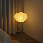 Lampadaire lanterne en papier de riz sur trépied, trois hauteurs