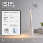 Lampe de table sans fil en cône élancé de 34,5 cm, lumière chaude
